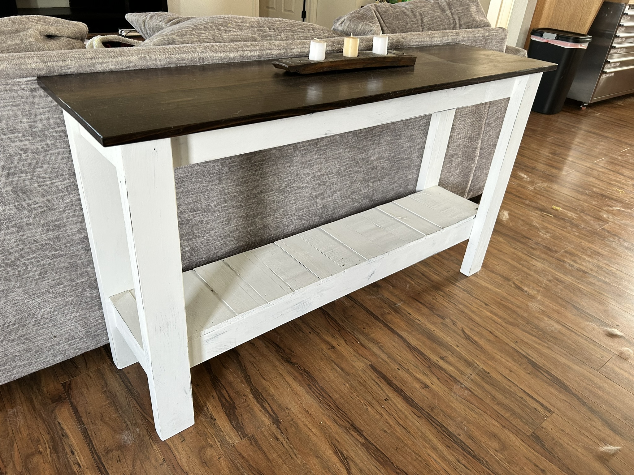 Tiered planter stand handcrafted by Mos Eggsley Woodcraft