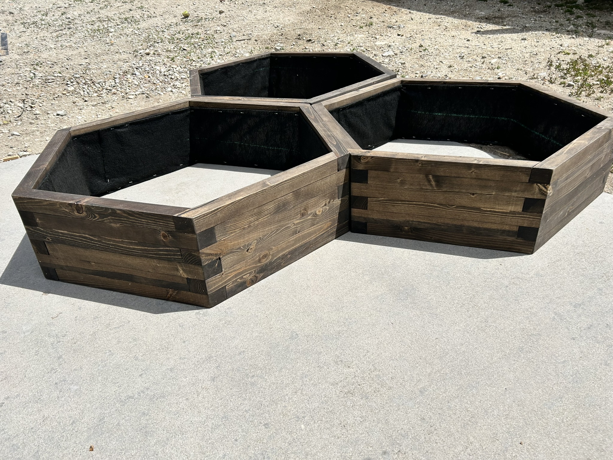 Outdoor cedar potting bench for garden use